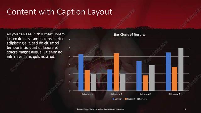 Content with Caption presentation slide layout