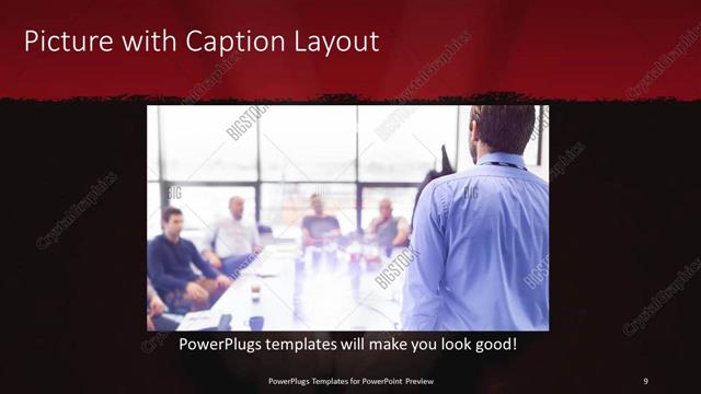 Picture with Caption presentation slide layout