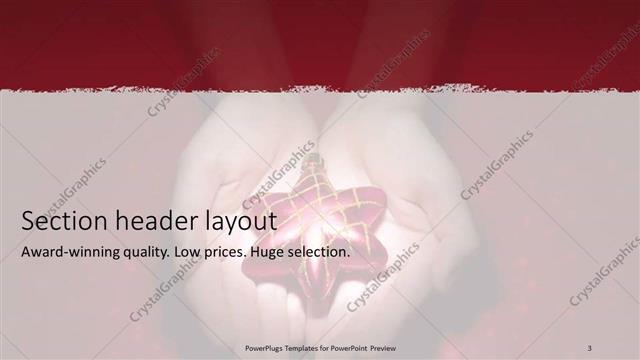 Section Header presentation slide layout