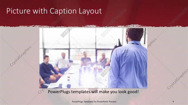 Picture with Caption presentation slide layout