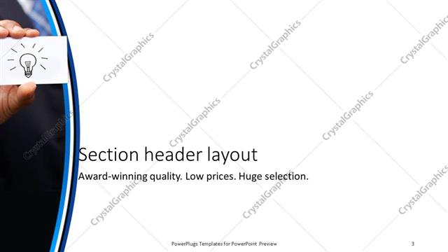 Section Header presentation slide layout