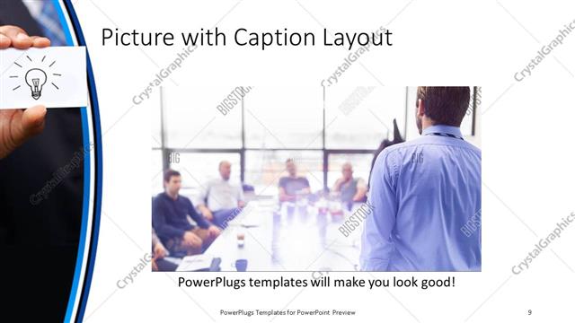 Picture with Caption presentation slide layout