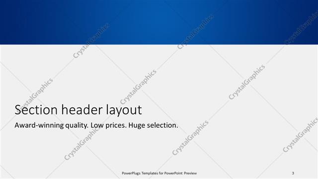 Section Header presentation slide layout