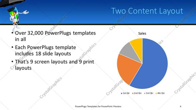 Two Content presentation slide layout