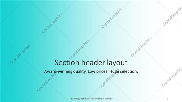 Section Header presentation slide layout