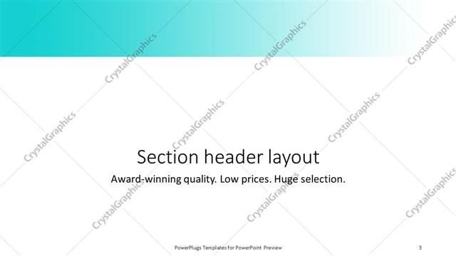 Section Header presentation slide layout