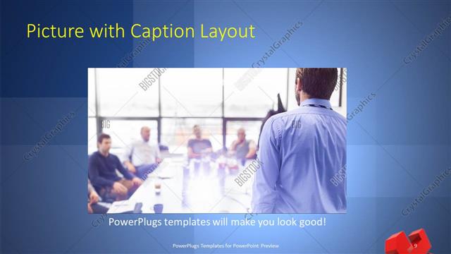 Picture with Caption presentation slide layout