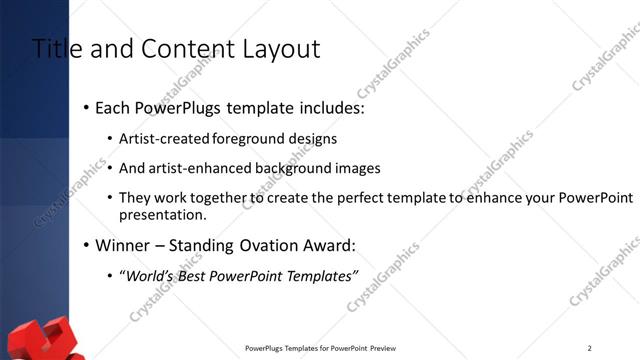 Title and Content presentation slide layout
