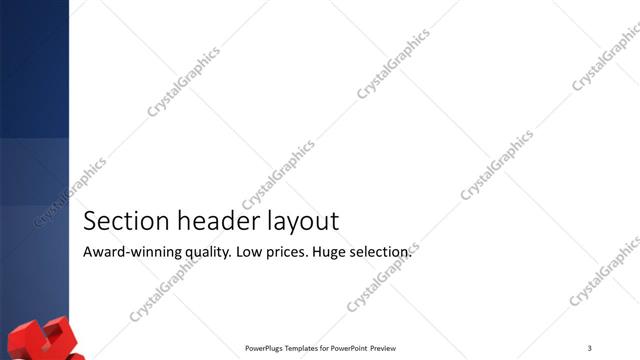 Section Header presentation slide layout