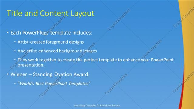 Title and Content presentation slide layout