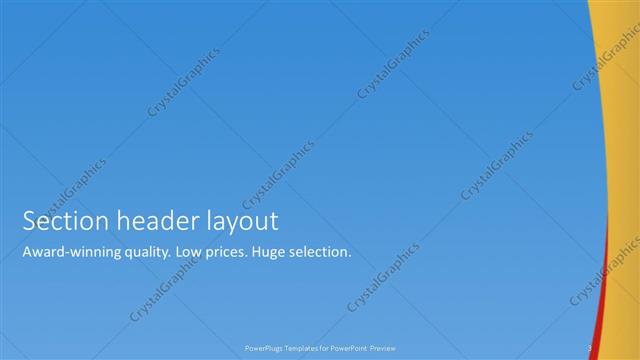 Section Header presentation slide layout
