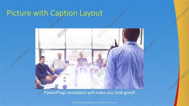 Picture with Caption presentation slide layout