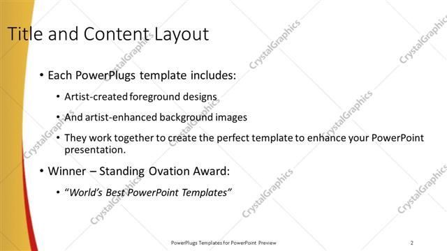 Title and Content presentation slide layout