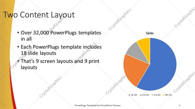Two Content presentation slide layout