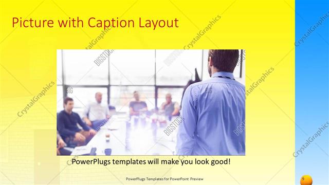 Picture with Caption presentation slide layout