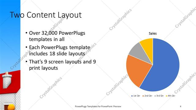 Two Content presentation slide layout