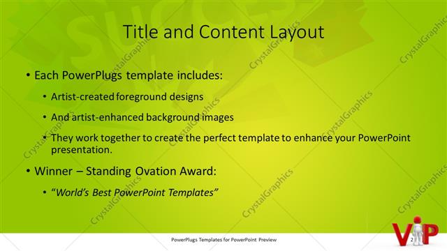 Title and Content presentation slide layout