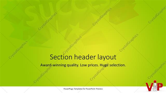 Section Header presentation slide layout