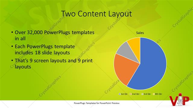 Two Content presentation slide layout