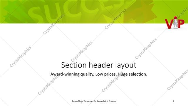 Section Header presentation slide layout