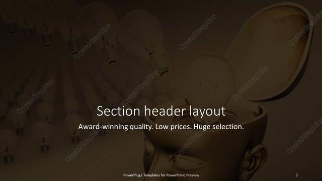 Section Header presentation slide layout