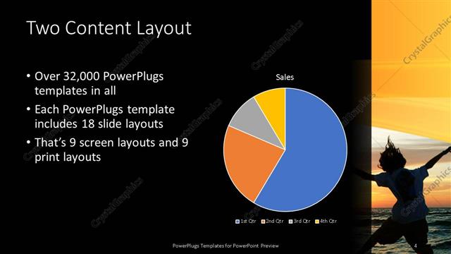 Two Content presentation slide layout
