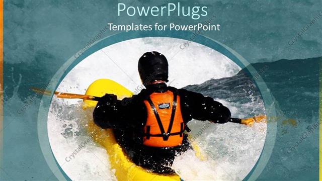  Presentation with kayaking - A person kayaking in the stream water