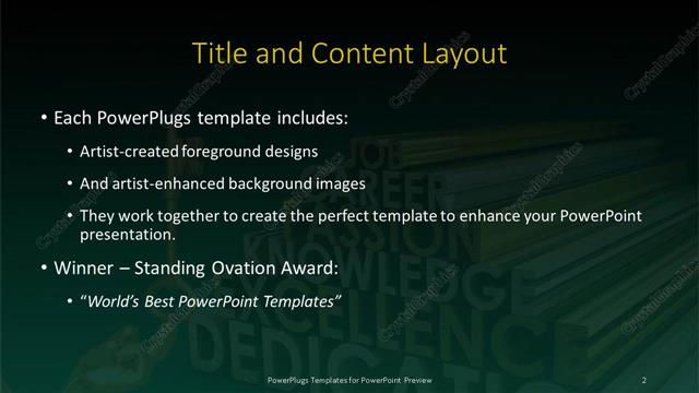 Title and Content presentation slide layout