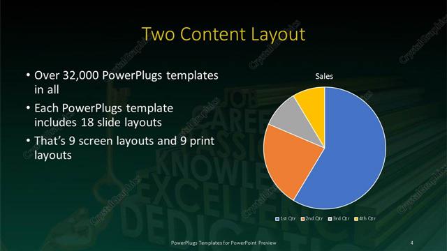 Two Content presentation slide layout