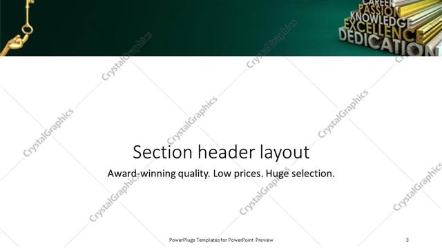 Section Header presentation slide layout