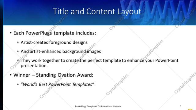 Title and Content presentation slide layout