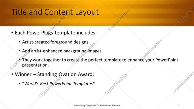 Title and Content presentation slide layout