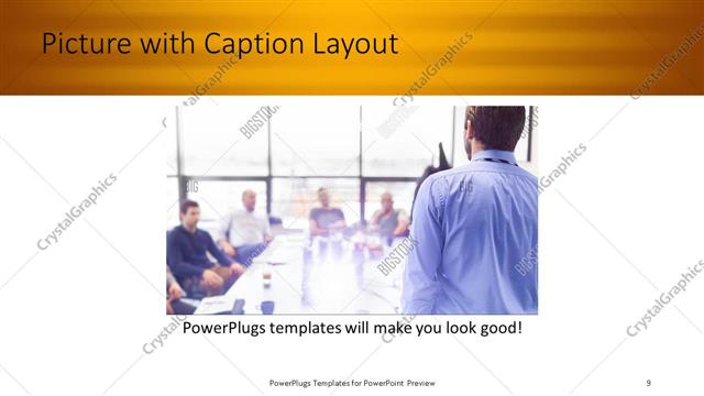 Picture with Caption presentation slide layout