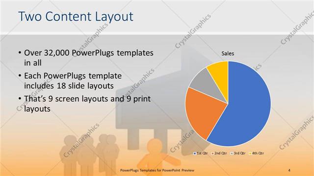 Two Content presentation slide layout