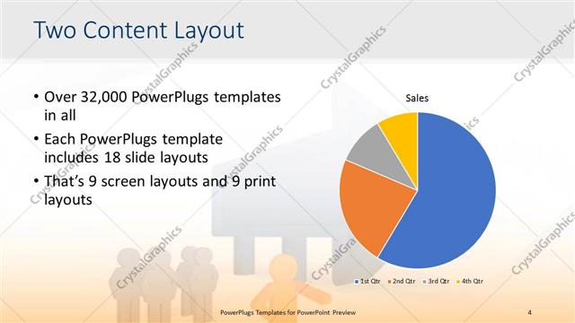 Two Content presentation slide layout
