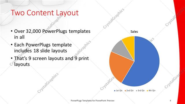 Two Content presentation slide layout