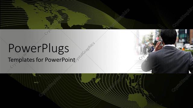  Presentation with person listening - A person listening to a call with Earth in the background