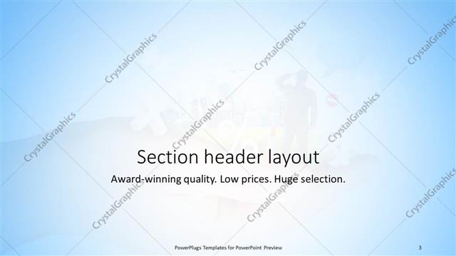Section Header presentation slide layout