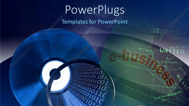  Presentation with looking glass - A person looking a cd through magnifying glass