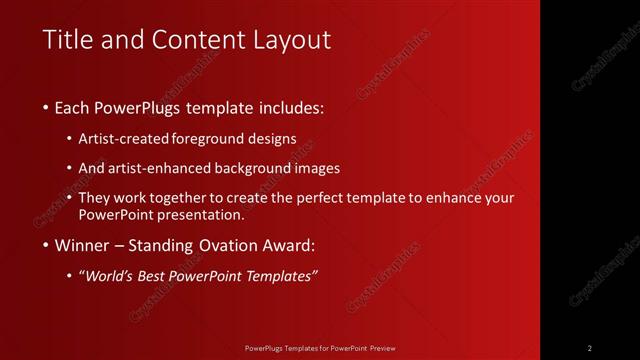 Title and Content presentation slide layout