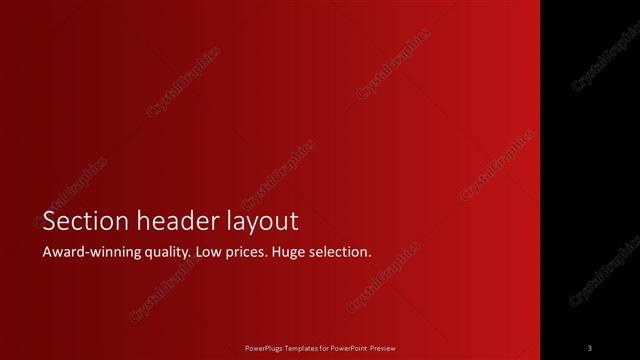 Section Header presentation slide layout