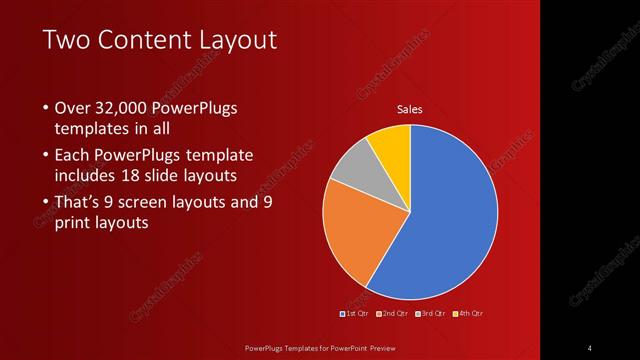 Two Content presentation slide layout