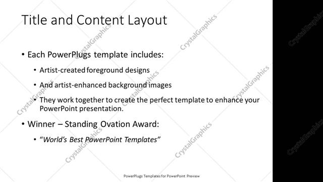 Title and Content presentation slide layout