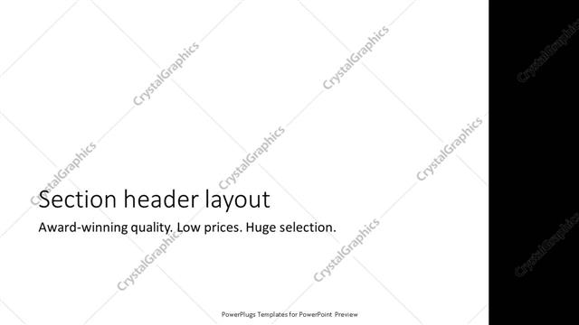 Section Header presentation slide layout