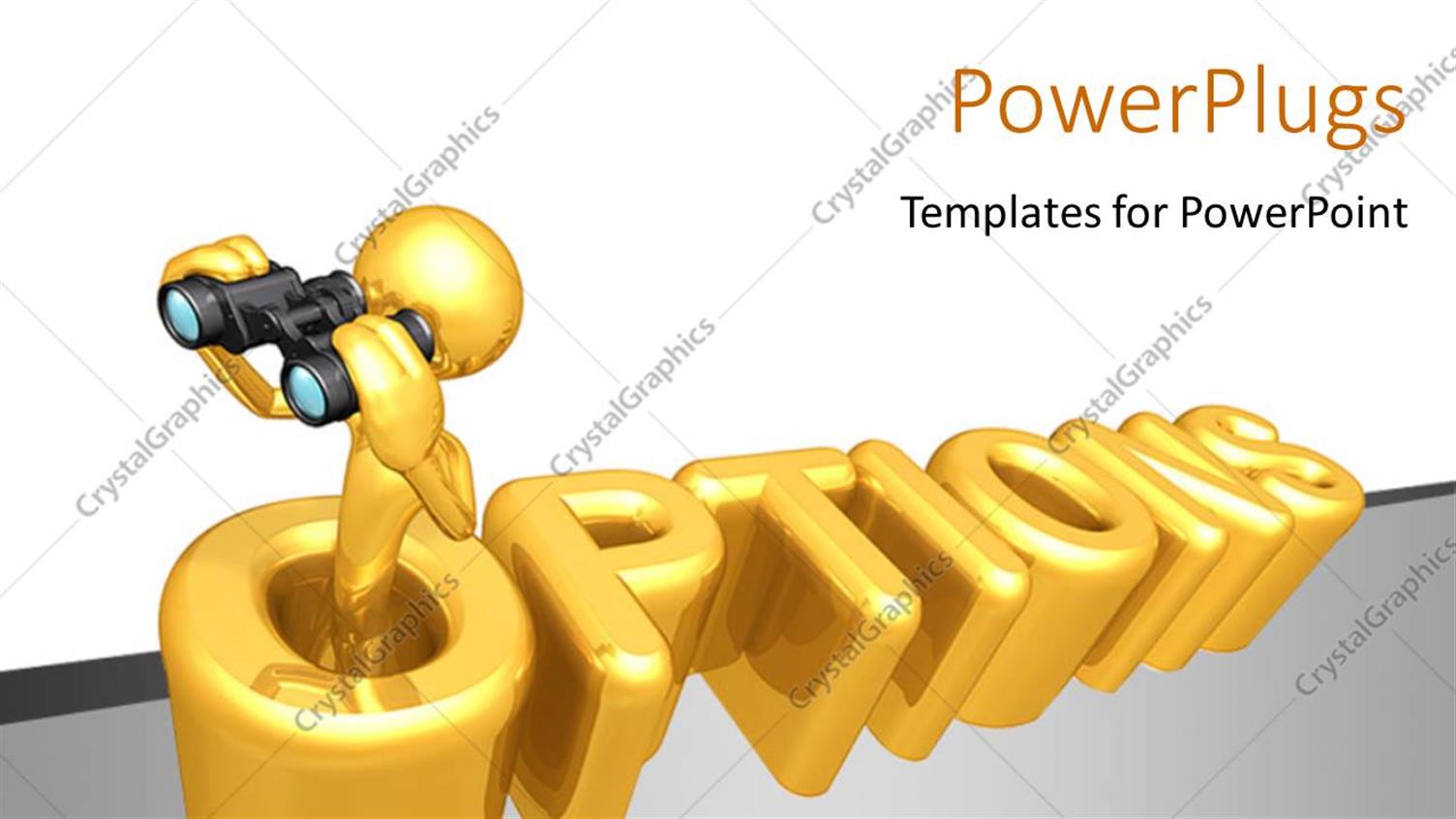 Featuring a Person Looking Through the Binoculars with White Background