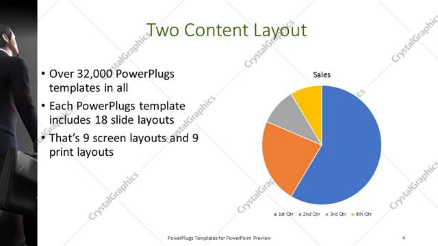 Two Content presentation slide layout