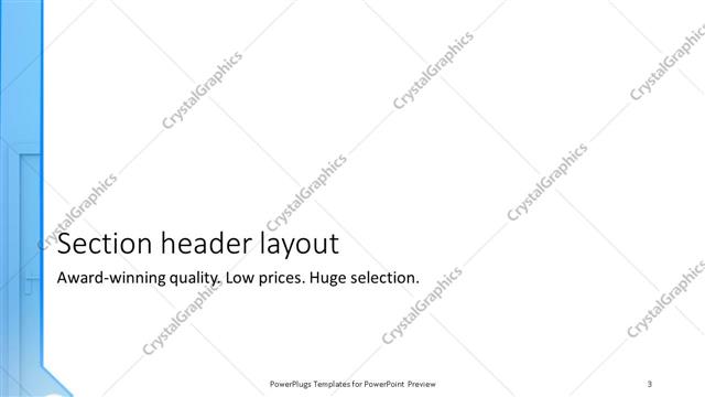 Section Header presentation slide layout