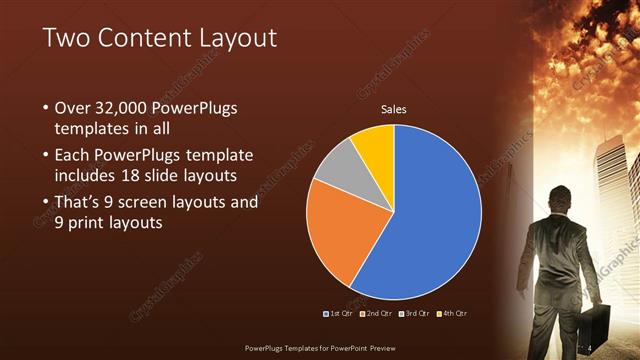 Two Content presentation slide layout