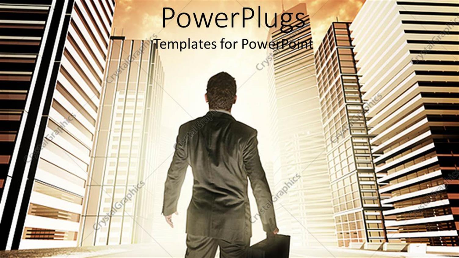 Featuring a Person Looking Towards the Skyscrapers