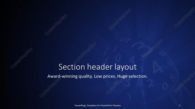 Section Header presentation slide layout